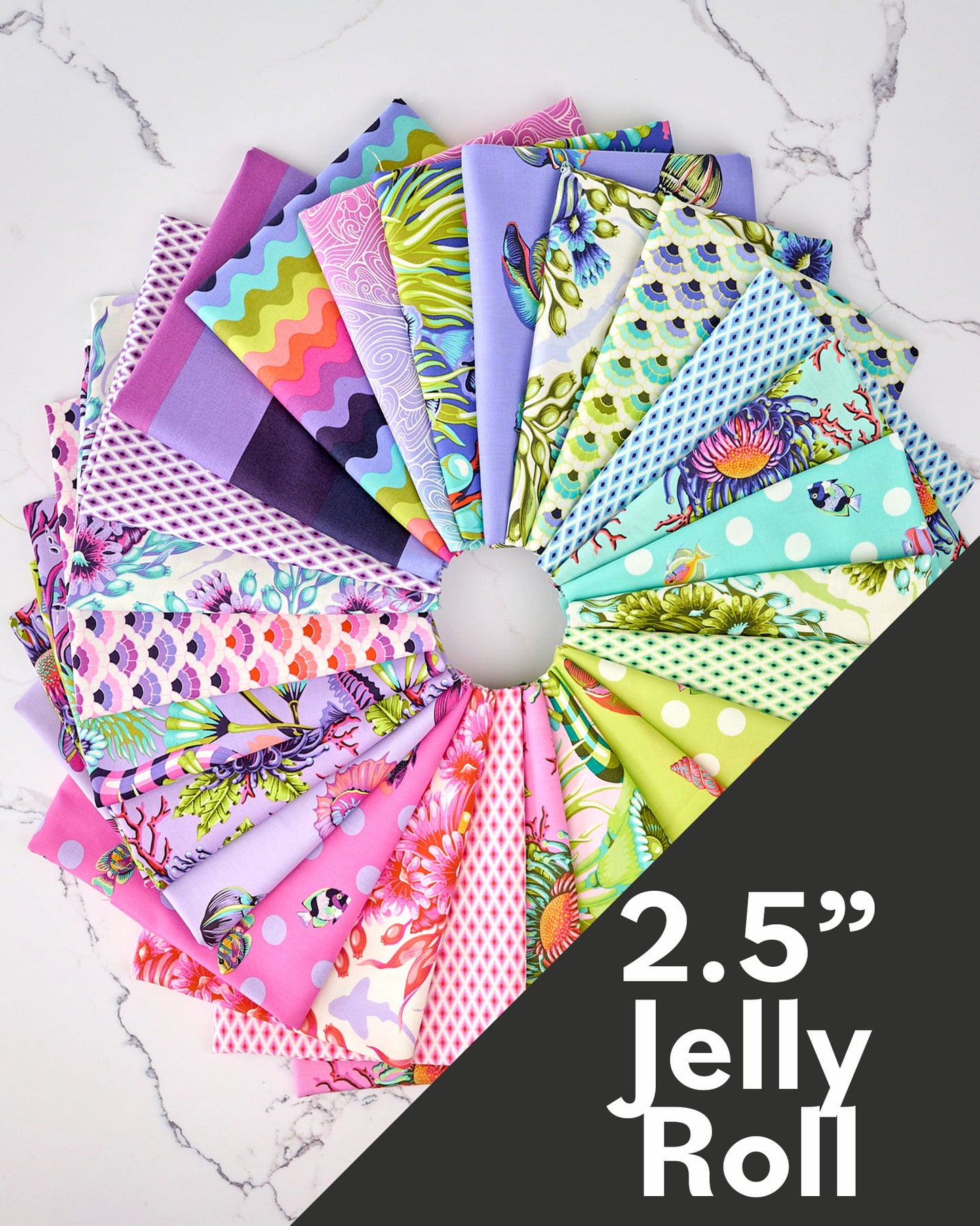 Floral Reef Jelly Roll by Tula Pink, also known as a Design Roll