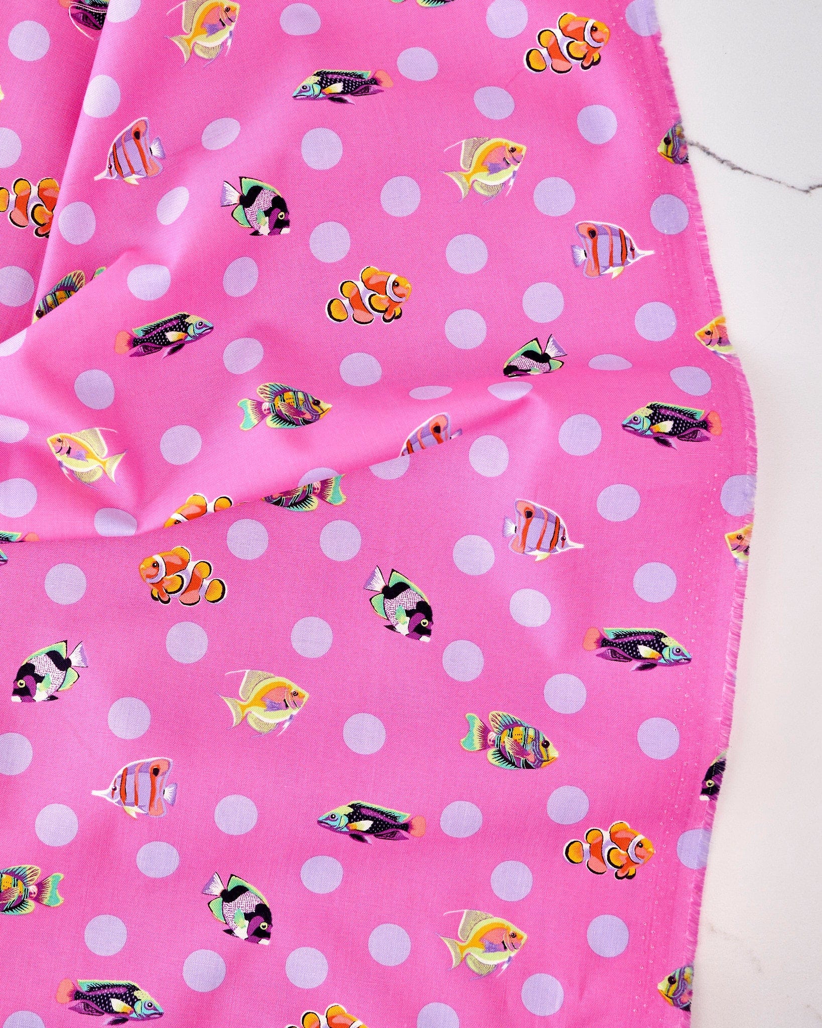 School Crossing in Delphine quilting fabric, part of the Floral Reef fabric collection by Tula Pink (SKU: PWTP268.DELPHINE)