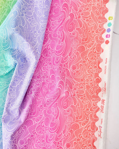 Riptide quilting fabric, part of the Floral Reef fabric collection by Tula Pink (SKU: PWTP270.DEEPDIVE)