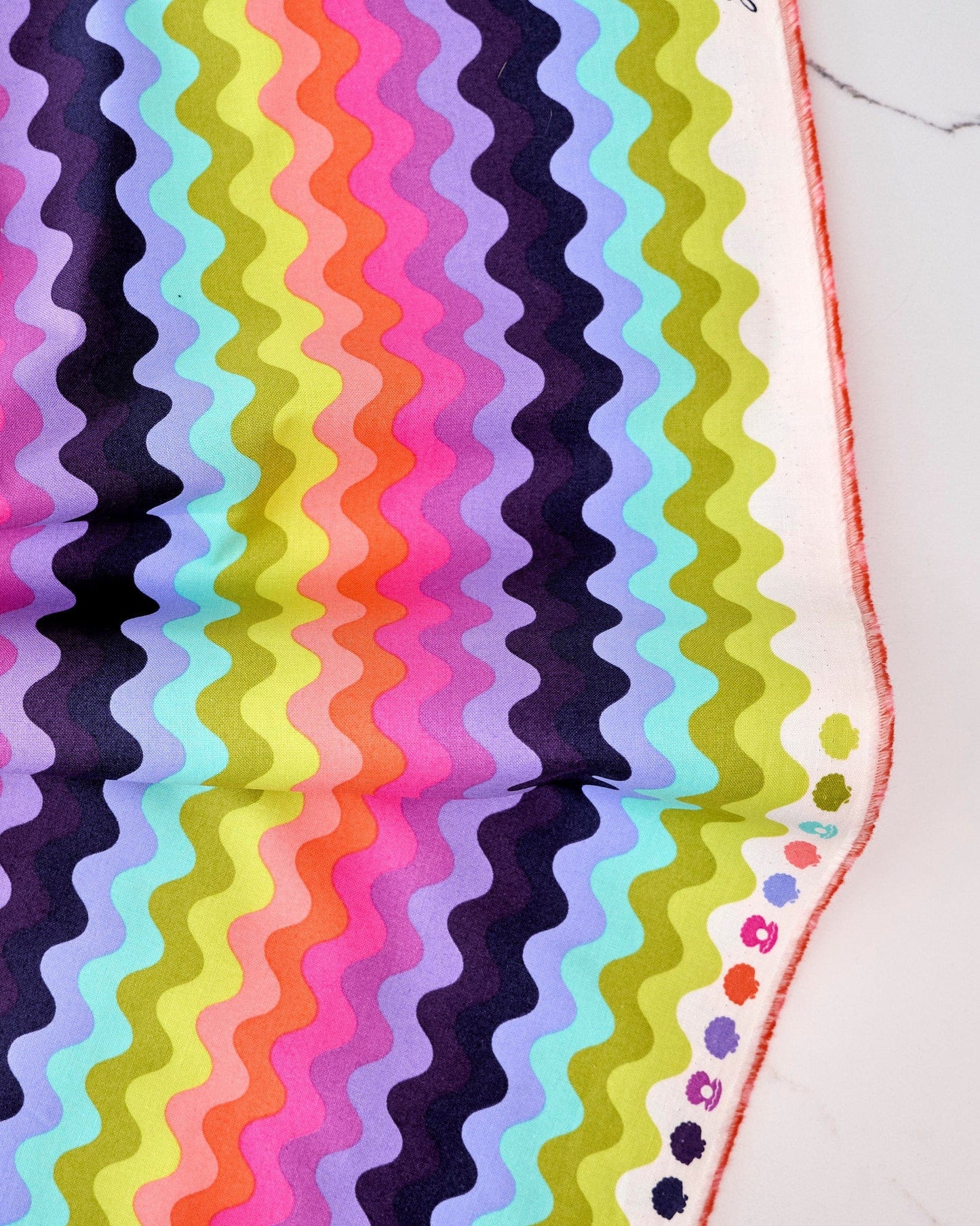 Wave Rider quilting fabric, part of the Floral Reef fabric collection by Tula Pink (SKU: PWTP272.DEEPDIVE)