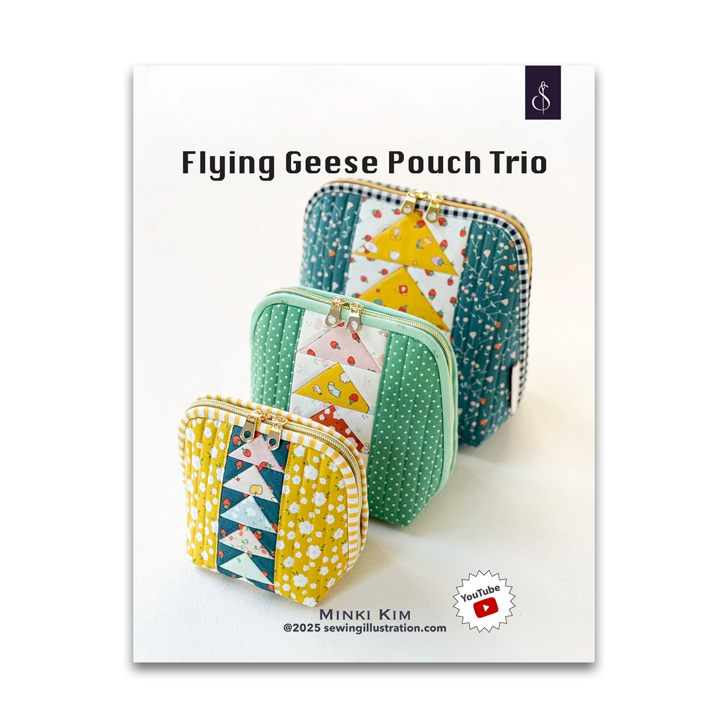 Flying Geese Pouch Trio Pattern by Minki Kim