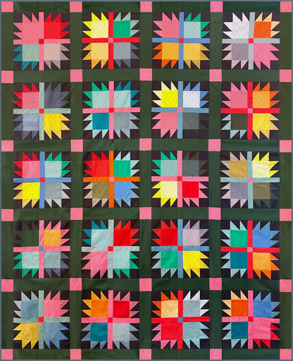 Frolic Quilt Kit with Ruby and Bee Solids