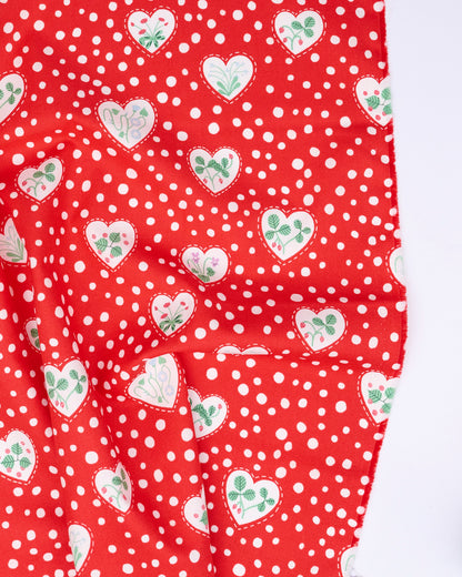 Flower Heart in Love - Funny Valentine by Lizzy House - Half Yard Fabric