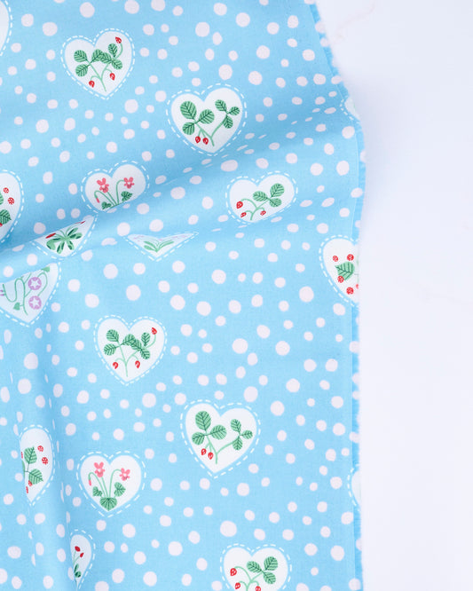 Flower Heart in Sky - Funny Valentine by Lizzy House - Half Yard Fabric