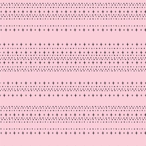 A closeup shot of the quilting fabric pattern called Stars Aligned Sweet, designed by AGF Studio as part of the Ghostly & Haunted collection. The SKU is GHH13142.