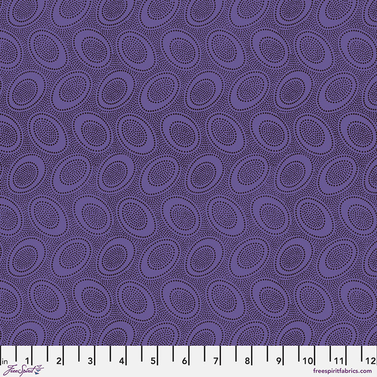 Aboriginal Dot in Periwinkle quilting fabric, part of the Kaffe Fassett Collective Classics fabric collection by Kaffe Fassett (SKU: GP71.PERI)