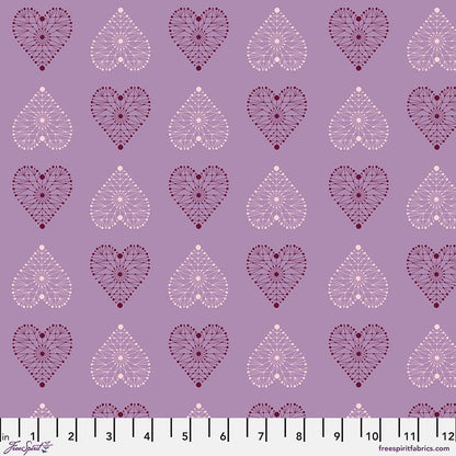 Amour in Amethyst quilting fabric, part of the Enrapture fabric collection by Giucy Giuce. (SKU: PWGG007.AMETHYST)