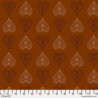 Amour in Spice quilting fabric, part of the Enrapture fabric collection by Giucy Giuce (SKU: PWGG007.SPICE)