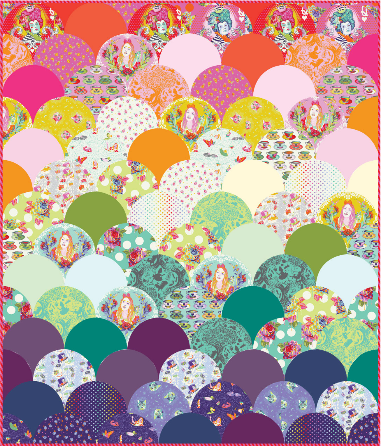 Glam Clam Quilt Kit - Curiouser and Curiouser Collection by Tula Pink