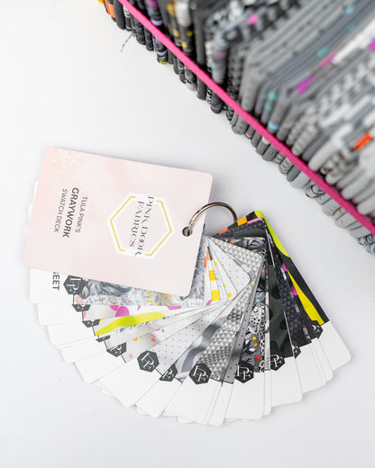 Pink Door Fabrics - Tula Pink's Graywork Swatch Card Deck