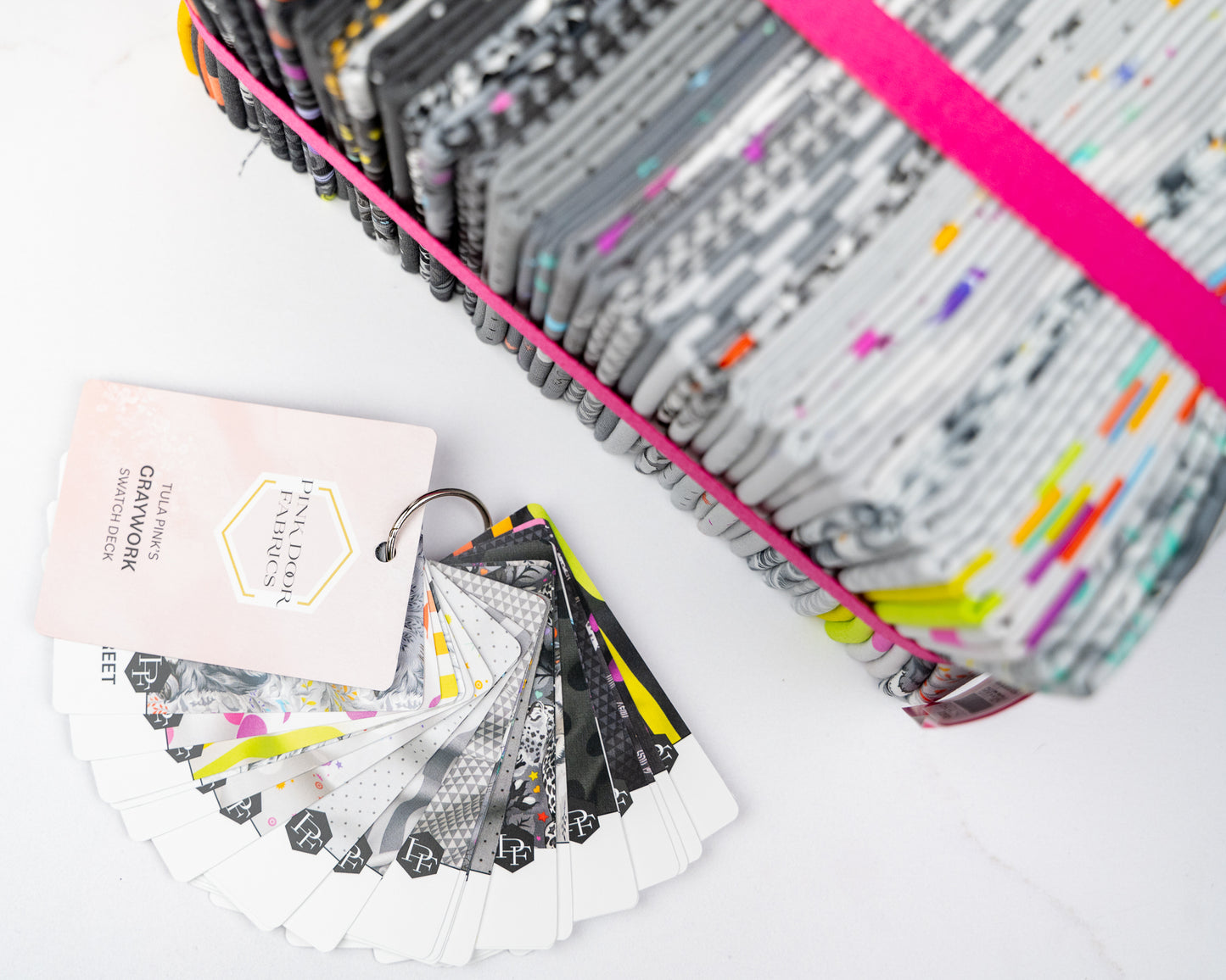 Pink Door Fabrics - Tula Pink's Graywork Swatch Card Deck