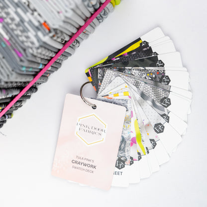 Pink Door Fabrics - Tula Pink's Graywork Swatch Card Deck