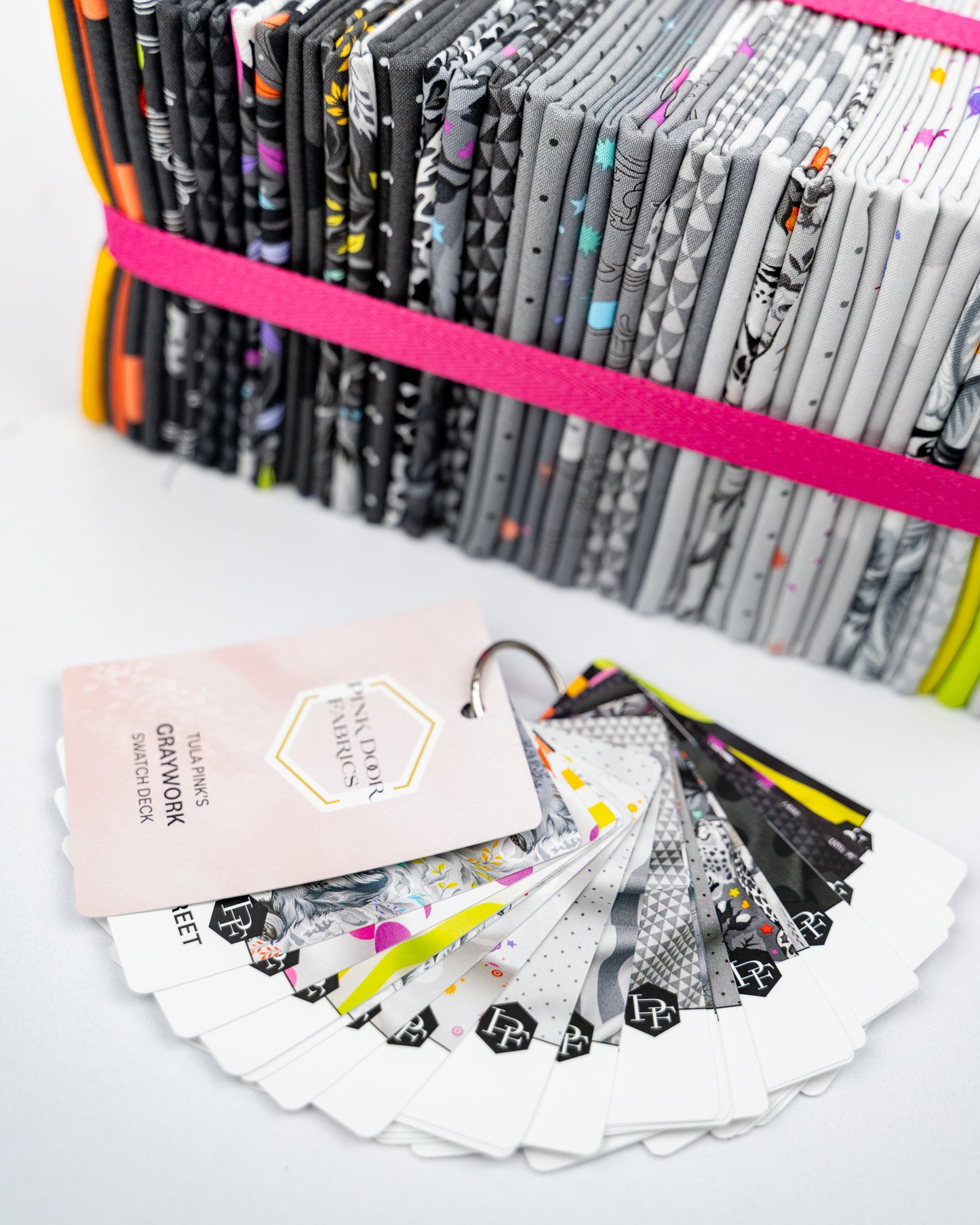 Pink Door Fabrics - Tula Pink's Graywork Swatch Card Deck