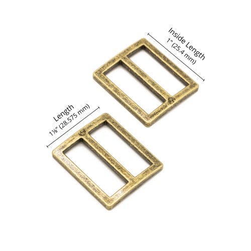 By Annie - 1" Slider, Widemouth - Set of Two - Antique Brass