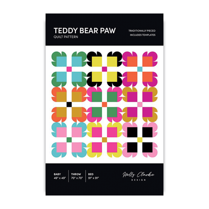 Teddy Bear Paw Quilt Pattern - Holly Clarke - HCD 019 - Printed Pattern (Preorder)