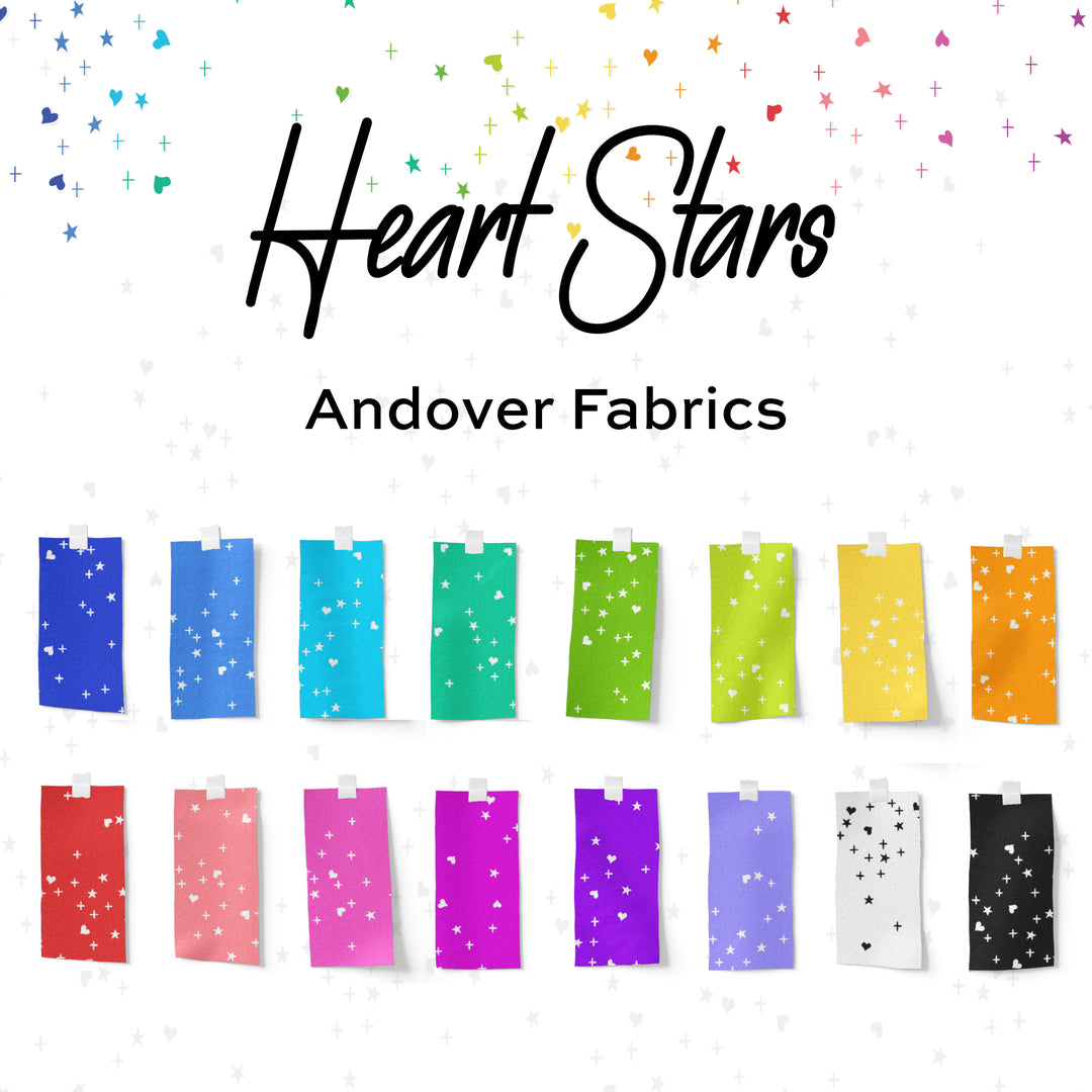 PREORDER - Heart Stars - Half Yard Bundle of 16 pcs - Andover Fabrics - FBHYAF.HEARTSTARS