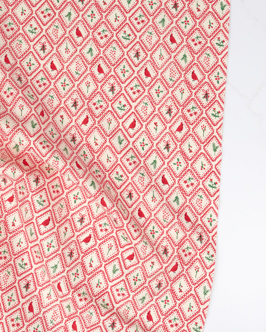 Christmas Charm in Poinsettia - Holiday Cheer by Stacy Iest Hsu - Half Yard Fabric (Preorder)