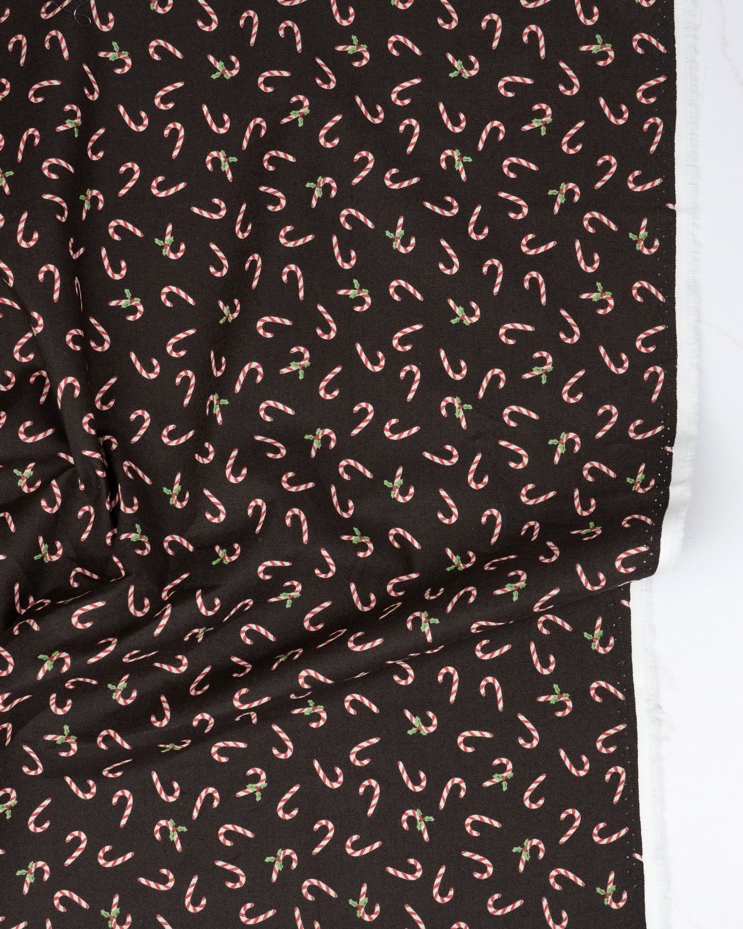 Candy Cane in Midnight - Holiday Cheer by Stacy Iest Hsu - Half Yard Fabric (Preorder)