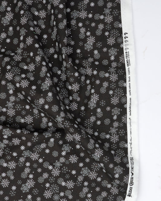 Snow Flurry in Midnight - Holiday Cheer by Stacy Iest Hsu - Half Yard Fabric (Preorder)