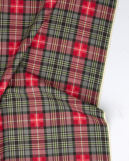 Christmas Plaid in Coal - Holiday Cheer by Stacy Iest Hsu - Half Yard Fabric (Preorder)