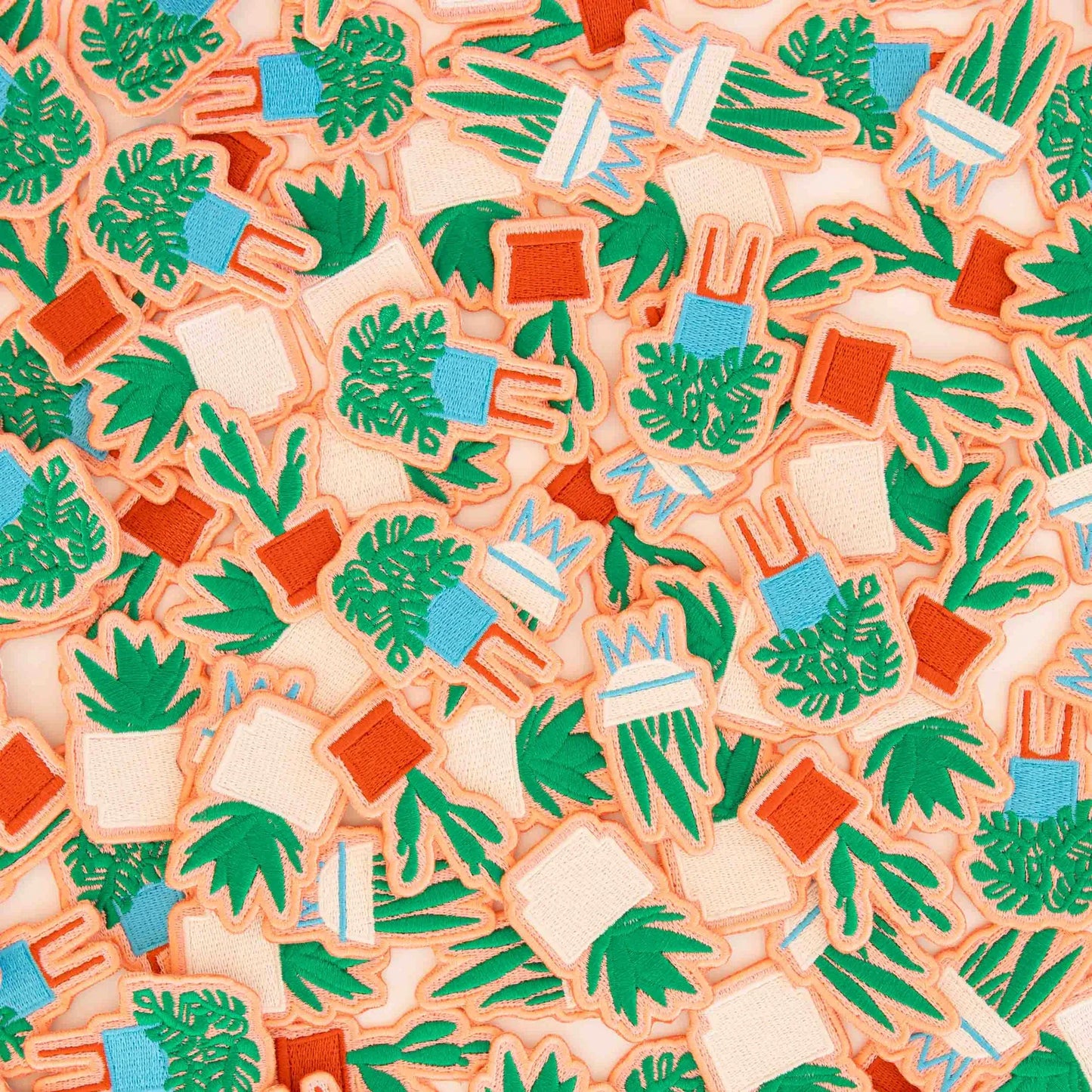 Sarah Hearts - Houseplants - Embroidered Peel & Stick or Sew-On Patches - PAT178