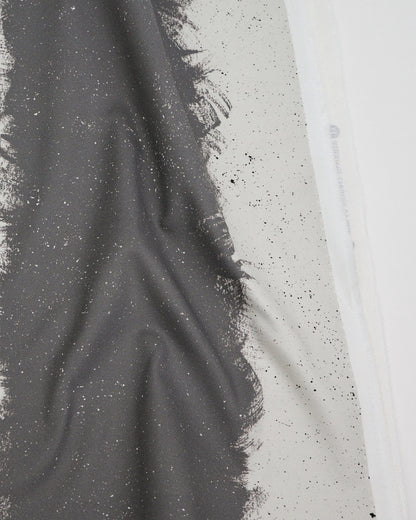 Cotton quilting fabric pattern called 'Crosswalk in Gabbro'. Part of the 'Ink by Giucy Giuce' fabric collection. Designed by Giucy Giuce for fabric company Andover Fabrics. SKU: A-910-C. 44-45 inch width.