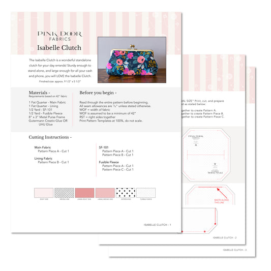 Isabelle Clutch Pattern - Digital Download