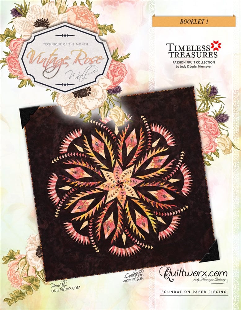 Vintage Rose - Quiltworx -  JNQ00218P1 - Printed Pattern