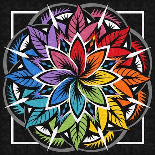 The Jungle Magnolia Wall Size - Colorstock Bright Rainbow - Quilt Kit - JNQ00289K32