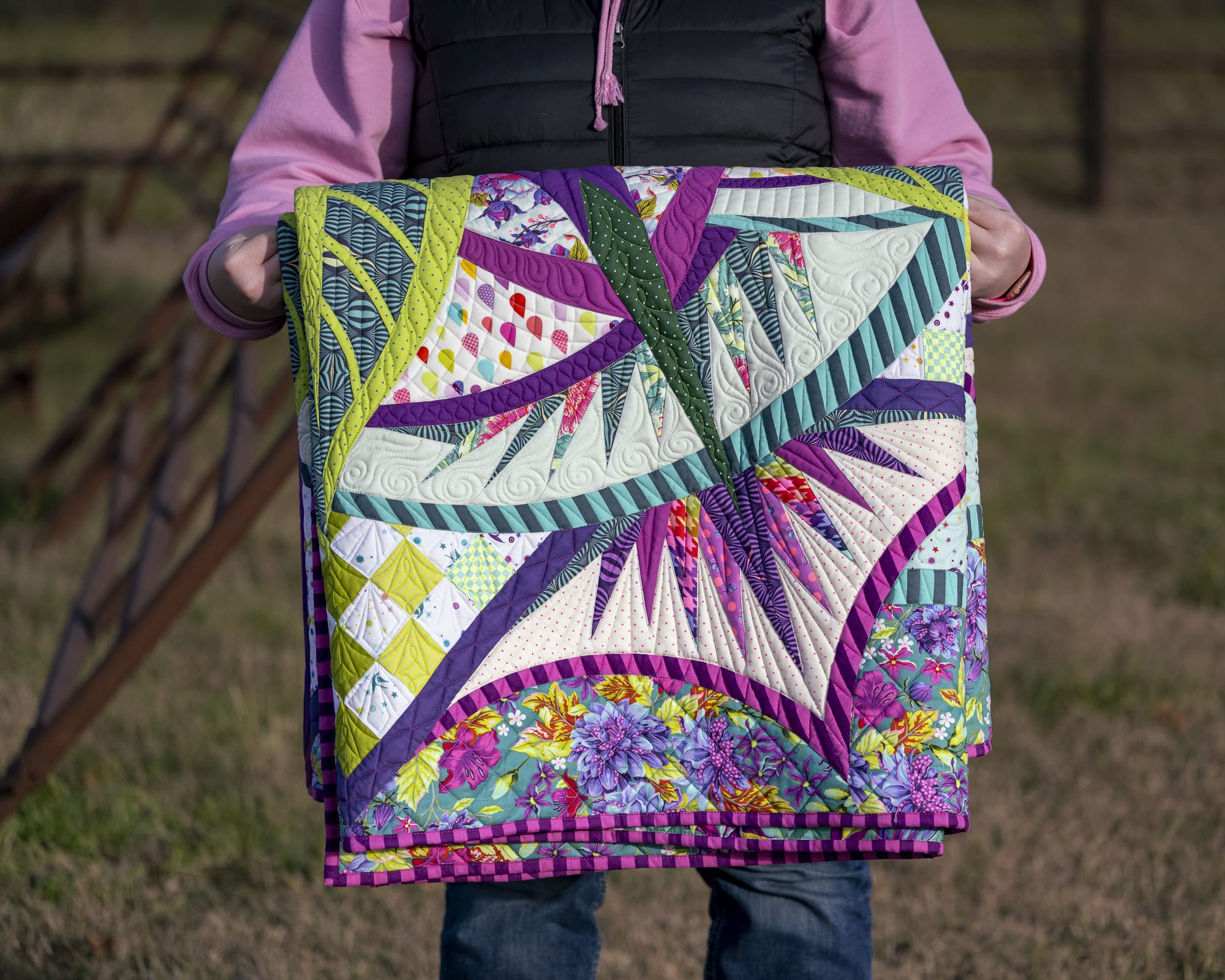The Jungle Magnolia Quilt Kit – Pink Door Fabrics