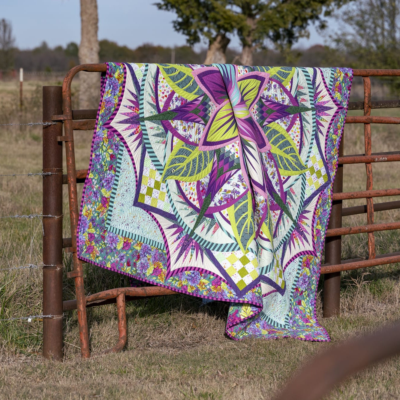 The Jungle Magnolia Quilt Kit – Pink Door Fabrics