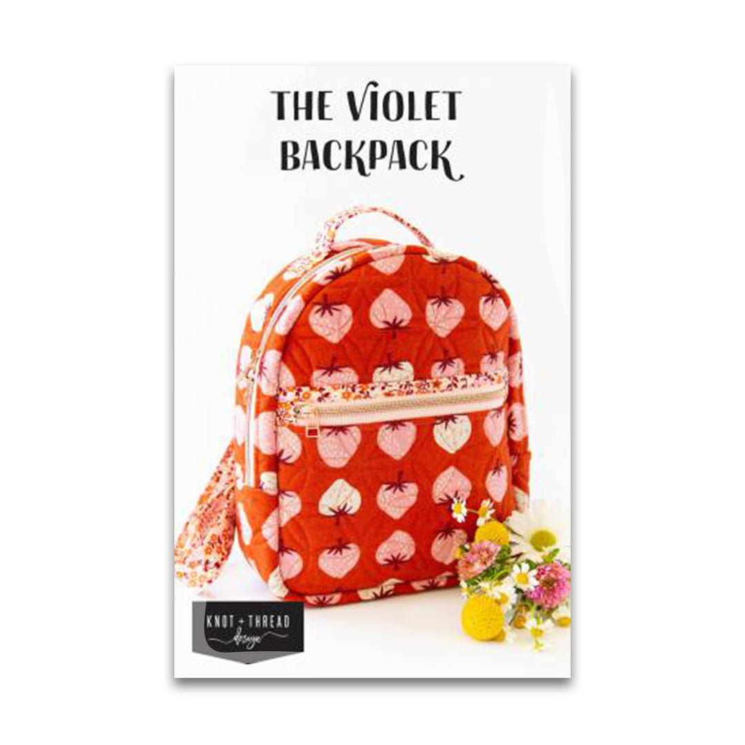 The Violet Backpack - Knot and Thread Designs - KAT111 - Printed Pattern