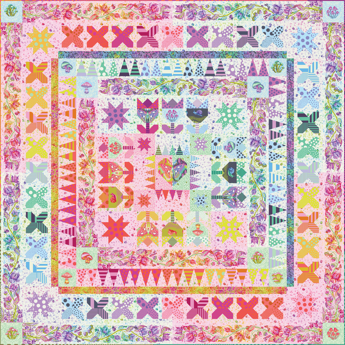 Gardens of the Galaxy Quilt Kit - Down to Earth by Tula Pink (Preorder)