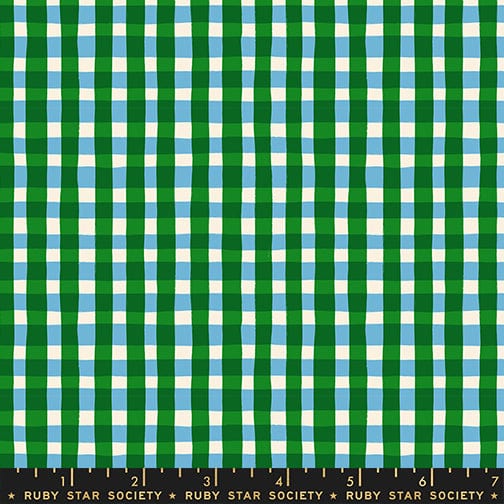 Tablecloth in Verdant quilting fabric, part of the Egg and Friends fabric collection by Kimberly Kight for Ruby Star Society. (SKU: RS3096 16)