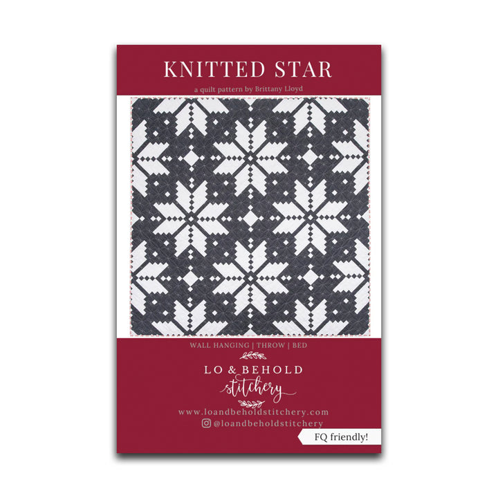 Knitted Star - Lo and Behold Stitchery - Paper Pattern - LBS 117