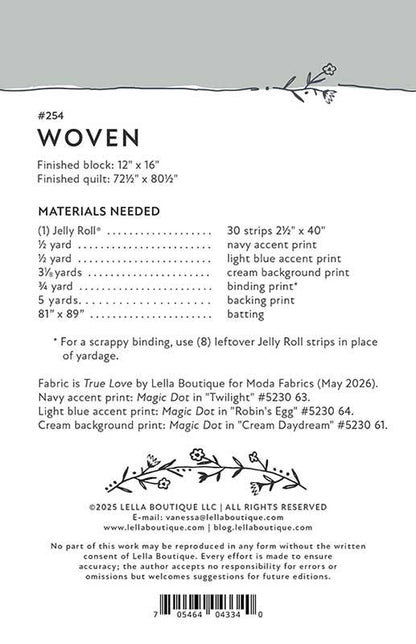 Woven Quilt Pattern - Lella Boutique - LB 254 - Printed Pattern