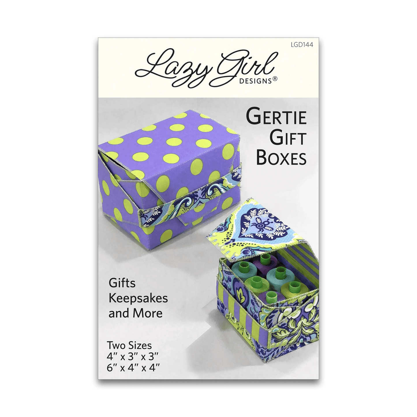 Gertie Gift Boxes - Paper Pattern - Lazy Girl Designs - LGD144