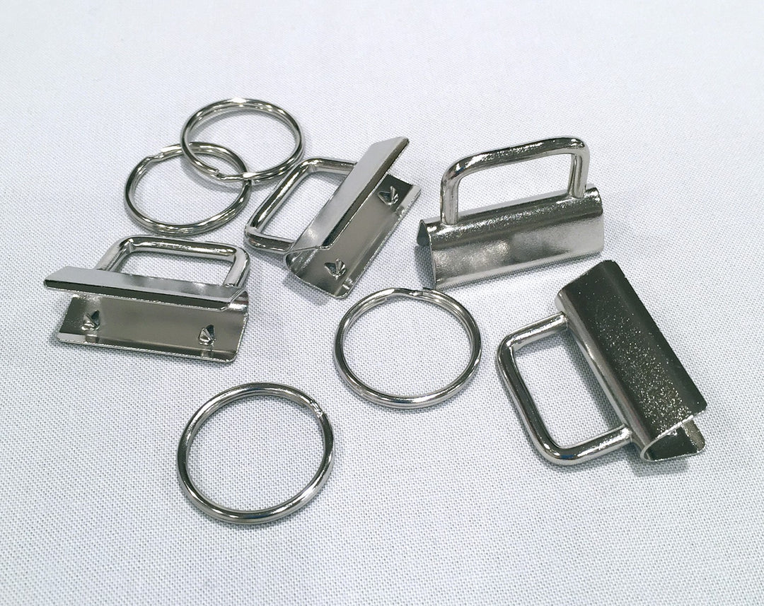 Lazy Girl Designs - Key Fob Hardware in Nickel - 4pk - LGD711