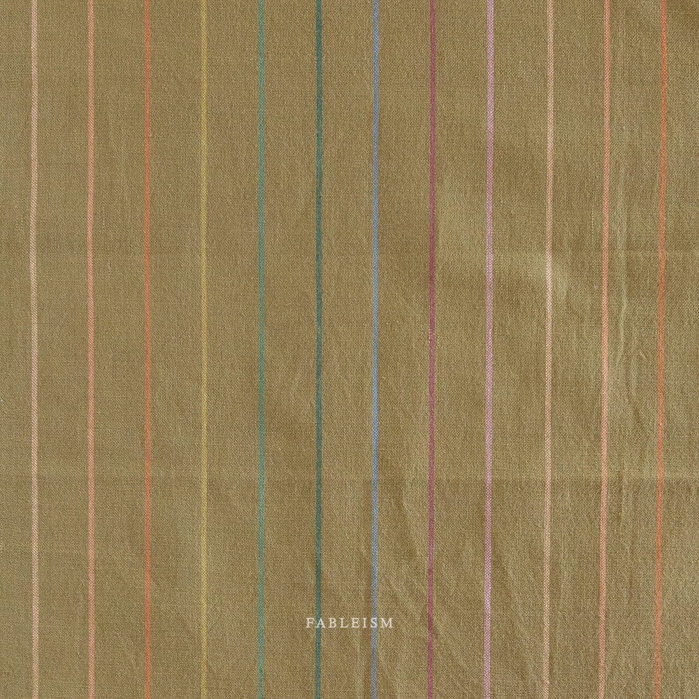 Skinny Stripe in Clover fabric, part of the Lucky Loom fabric collection. (SKU: LL-03-SKS-CLOVER)