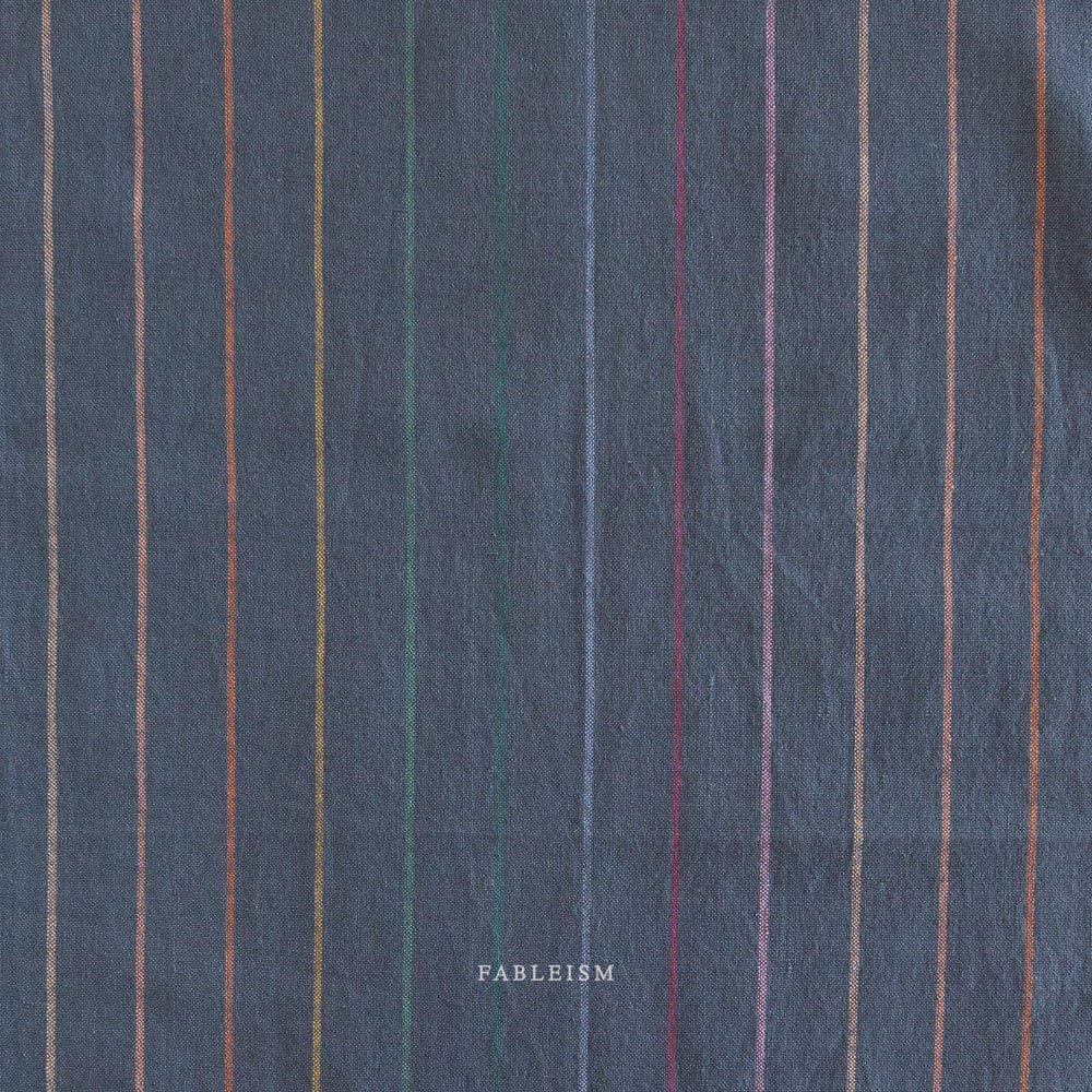 Skinny Stripe in Dark Rainbow fabric, part of the Lucky Loom fabric collection. (SKU: LL-03-SKS-DK-RAINBOW)