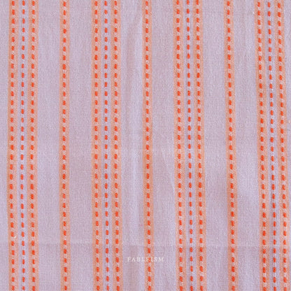 Stitch Stripe in Lavender fabric, part of the Lucky Loom fabric collection. (SKU: LL-07-SSP-LAVENDER)