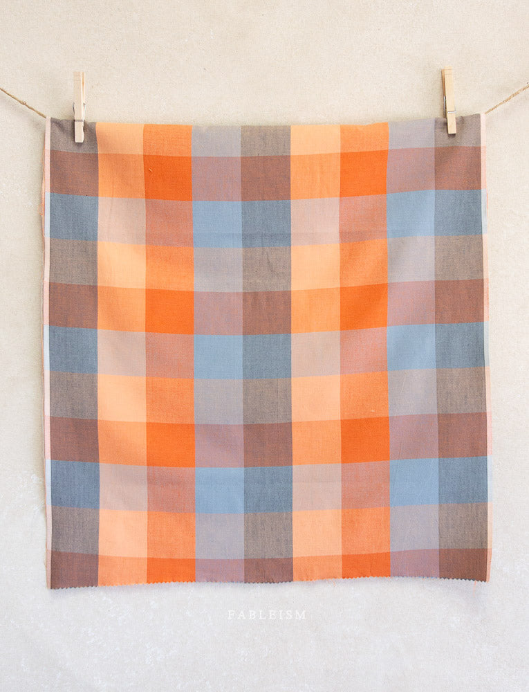 Lumiere - Happy Checkers in Sailor - Fableism Supply Co - LMR55-01-SAILOR - Half Yard