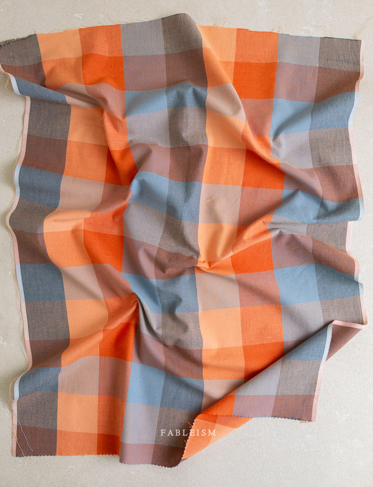 Lumiere - Happy Checkers in Sailor - Fableism Supply Co - LMR55-01-SAILOR - Half Yard