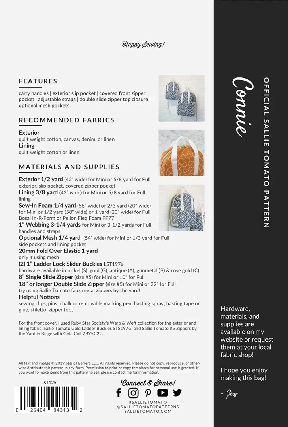 Connie Backpack - Sallie Tomato - LST125 - Printed Pattern