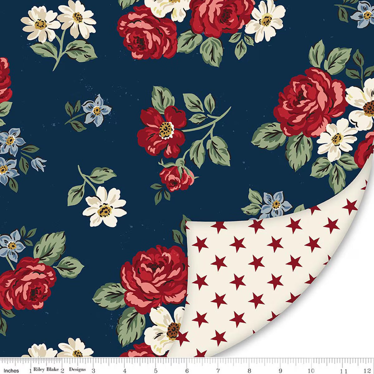 Independence Double Lush Velvet fabric, part of the Double Lush Velvet fabric collection by Riley Blake (SKU: LV17362)