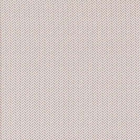 Yule Herringbone in Snow quilting fabric, part of the Berry & Pine fabric collection by Lella Boutique (SKU: 5246 11)