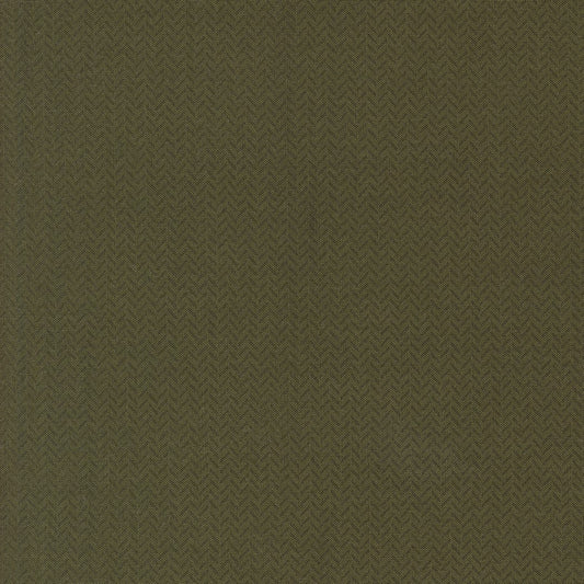 Yule Herringbone in Wintergreen quilting fabric, part of the Berry & Pine fabric collection by Lella Boutique (SKU: 5246 13)