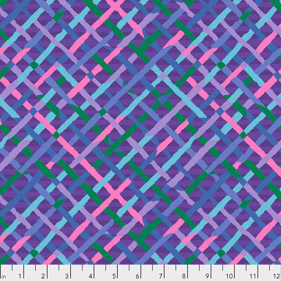 Mad Plaid in Plum - Brandon Mably for the Kaffe Fassett Collective
