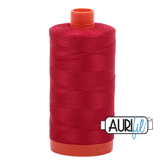 Aurifil Cotton Mako Thread - 50wt - 1300m Spool - Red - MK50SP2250