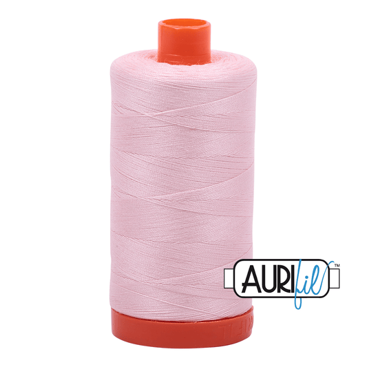 Aurifil Cotton Mako Thread - 50wt - 1300m Spool - Pale Pink - MK50SP2410
